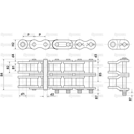 Zamek łańcucha, Duplex, 100-2