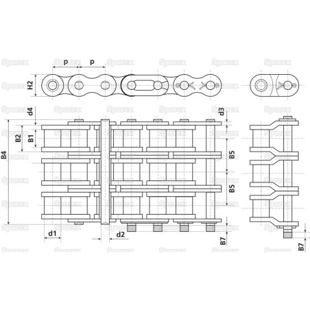 Zamek łańcucha, Triplex, 12B-3