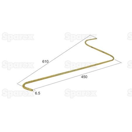 Zamienne zeby do przetrzasaczo-zgrabiarki gwiazdowej - Lewa/Prawa - Dlugosc:610mm, Szerokosc:450mm, Ø6.5mm - Zastepuje Vicon...