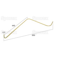 Zamienne zeby do przetrzasaczo-zgrabiarki gwiazdowej - Lewa/Prawa - Dlugosc:650mm, Szerokosc:440mm, Ø6.5mm - Zastepuje Vicon... 