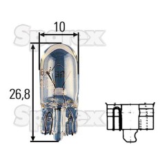 Żarówka (Halogen) W3W, 12V, 3W, W2.1x9.5d (Clamshell 2 szt) 