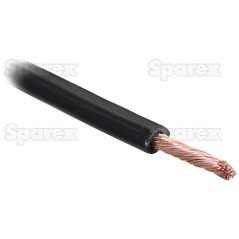 żyłowy kabel elektryczny - 1 Rdzeń, 1.5mm² Przewód, Czarny (Długość: 50M) 