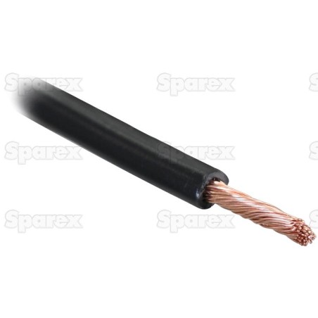 żyłowy kabel elektryczny - 1 Rdzeń, 16mm² Przewód, Czarny (Długość: 25M)