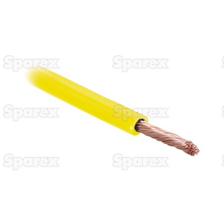 żyłowy kabel elektryczny - 1 Rdzeń, 2mm² Przewód, żółty (Długość: 10M), (agropak)
