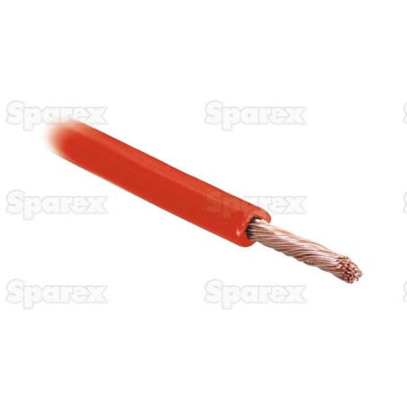żyłowy kabel elektryczny - 1 Rdzeń, 6mm² Przewód, Czerwony (Długość: 50M)