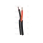 żyłowy kabel elektryczny - 2 Rdzeń, 1.5mm² Przewód, Czarny (Długość: 10M), (agropak)