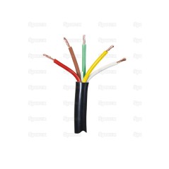 żyłowy kabel elektryczny - 5 Rdzeń, 0.75mm² Przewód, Czarny (Długość: 50M)