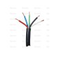 żyłowy kabel elektryczny - 5 Rdzeń, 1.5mm² Przewód, Czarny (Długość: 5M), (agropak)