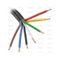 żyłowy kabel elektryczny - 7 Rdzeń, 0.5mm² Przewód, Czarny (Długość: 1M)