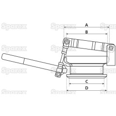 Złącze żeńskie z szybkozłączem i kołnierz czworokątny 8'' (216mm) x (200mm) (galvanizado) 