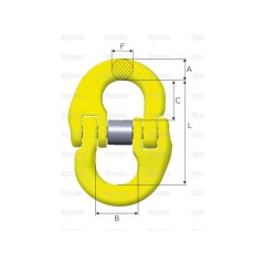 Złączka do łańcuchów - G-10-10, Łańcuch Ø: 10mm, Bezpieczne obciążenie robocze: 4.0T