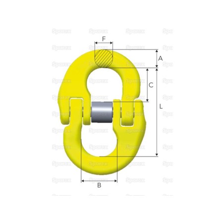Złączka do łańcuchów - G-13-10, Łańcuch Ø: 13mm, Bezpieczne obciążenie robocze: 6.8T
