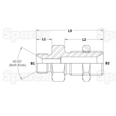 Adapter hydrauliczny 1'' BSP Męski x 1'' BSP Męska przegroda z Mocujące 