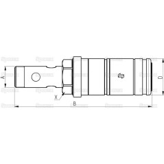 Faster gniazdo hydrauliczne Żeński 1/2'' Wielkość montażowa x M22 x 1.50 Metryczny Męski Zawór 