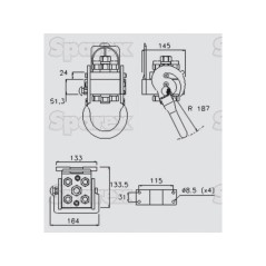 Faster Multizłącze hydrauliczne gniazdo - 4 Porty 3/8'' Wielkość montażowa x M22 x 1.50 Metryczny Gwint męski (Gniazdo)... 