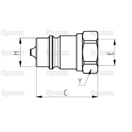 Faster Wtyczka hydrauliczna Męski 1'' Wielkość montażowa x 1'' BSP Gwint żeński