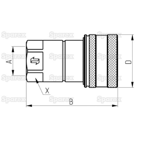 Faster Wtyczka hydrauliczna Żeński 1'' Wielkość montażowa x 1'' BSP Gwint żeński