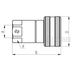 Faster Wtyczka hydrauliczna Żeński 1/2'' Wielkość montażowa x 1/2'' BSP Gwint żeński 