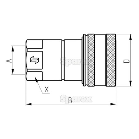 Faster Wtyczka hydrauliczna Żeński 1/2'' Wielkość montażowa x 7/8'' UNF Gwint męski