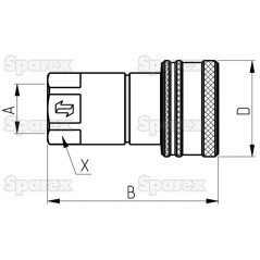 Faster Wtyczka hydrauliczna Żeński 3/4'' Wielkość montażowa x 3/4'' BSP Gwint żeński 