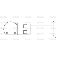 Amortyzator gazowy, Długość całkowita w: 260mm 