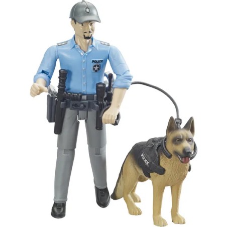 Bruder Figurka policjanta z psem policyjnym 62150
