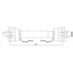 GARDLOC Wałek odbioru mocy-kompletny - (Lz) Długość: 1010mm, 1 3/8'' x 6 frezów, bolec szybkiego zwalniania to 1 3/8'' x... 