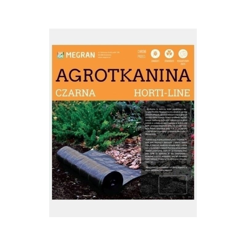 AGROTKANINA 70gm2 1.6x100m CZARNA NOWA