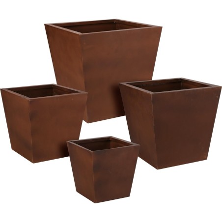 DONICE ZESTAW 4 SZT. METAL 25x25. 30x30. 35x35. 40x40cm KOOPMAN