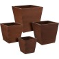DONICE ZESTAW 4 SZT. METAL 25x25. 30x30. 35x35. 40x40cm KOOPMAN