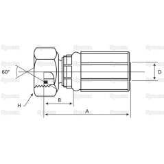 Gates BSP 60° Wkłąd węża 5/16'' x 3/8'' x 19'' Żeński Złączka prosta 