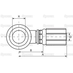 Gates Metryczny Śruba drożna 3/8'' x M16 