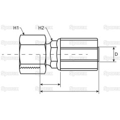 Gates ORFS Wkłąd węża 1/2'' x 1 3/16'''' Żeński Złączka prosta 