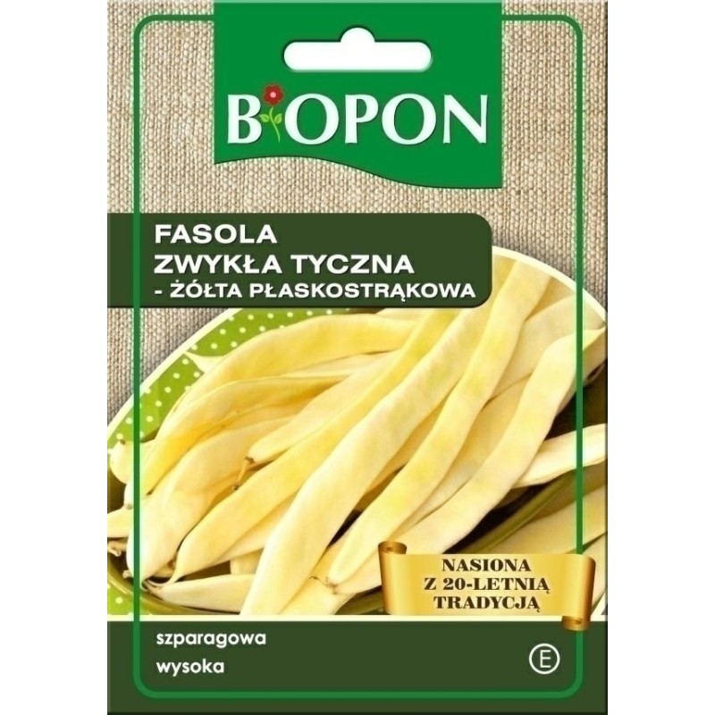 FASOLA TYCZNA ŻÓŁTA GOLDMARIE 10g PŁASKOSTRĄKOWA BIOPON