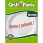 GRILLPARTY ECO TALERZE 22cm 12szt PAPIEROWE