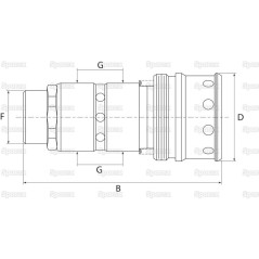 Gniazdo hydr. 1/2'' 