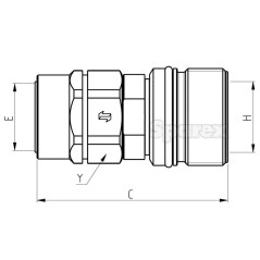 Gniazdo hydrauliczne 1''BSP - CVV seria