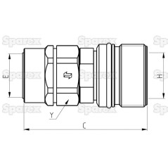 Gniazdo hydrauliczne 1''BSP - CVV seria 