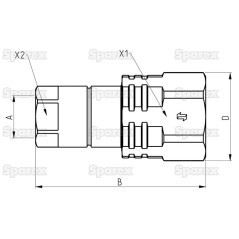 Gniazdo hydrauliczne 1/2''BSP - VV seria 