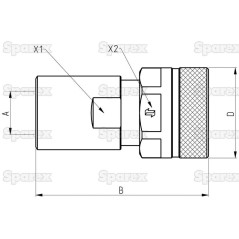 Gniazdo hydrauliczne 1/2''BSP - VVS seria 