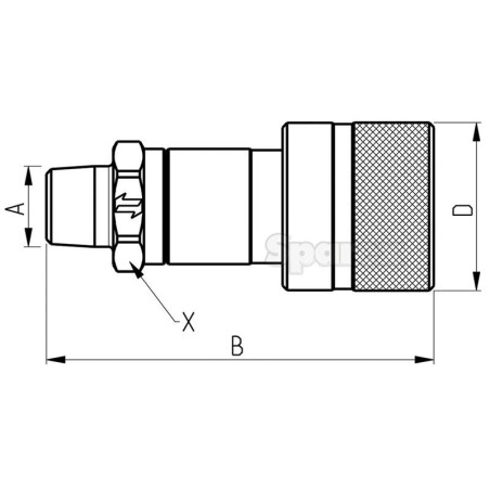 Gniazdo hydrauliczne 1/4''NPT - PVVM seria