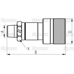 Gniazdo hydrauliczne 1/4''NPT - PVVM seria 