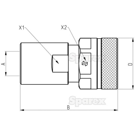 Gniazdo hydrauliczne 3/8''BSP - VVS seria