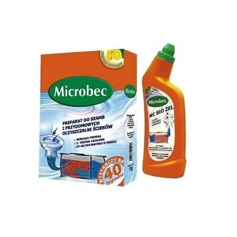 MICROBEC 1kg WC BIO ŻEL 500ml BROS