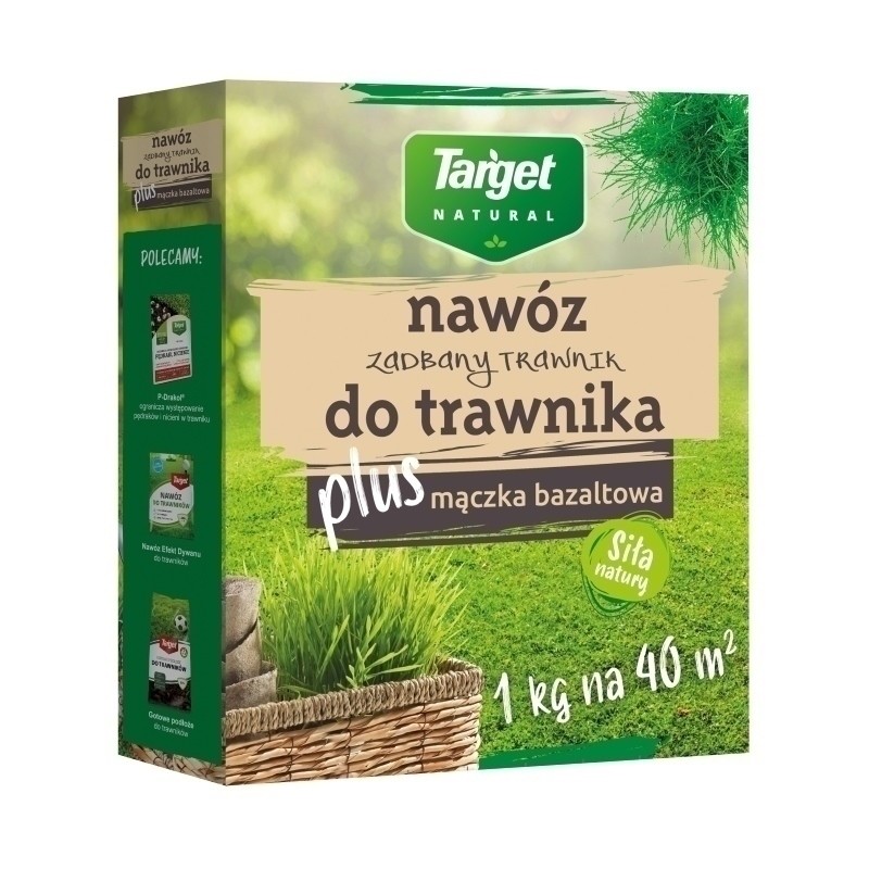 NAWÓZ TARGET ZADBANY OGRÓD 1kg DO TRAWNIKA Z MĄCZKĄ BAZALTOWĄ (7)