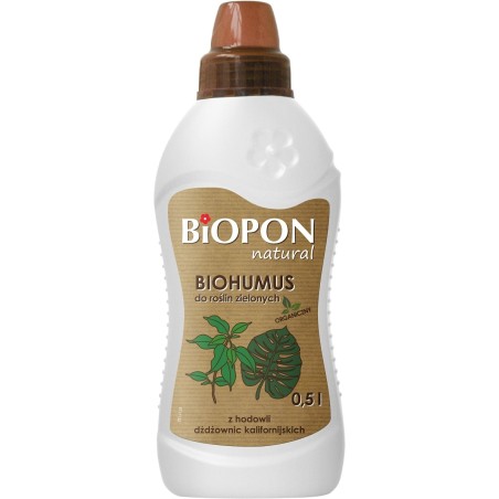 NAWÓZ BIOPON BIOHUMUS DO ZIELONYCH 0.5l NATURAL