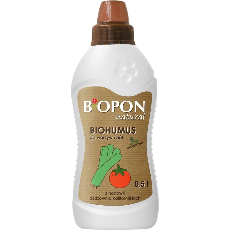 NAWÓZ BIOPON BIOHUMUS DO ZIÓŁ 0.5l WARZYW NATURAL