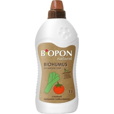 NAWÓZ BIOPON BIOHUMUS DO ZIÓŁ 1l WARZYW NATURAL