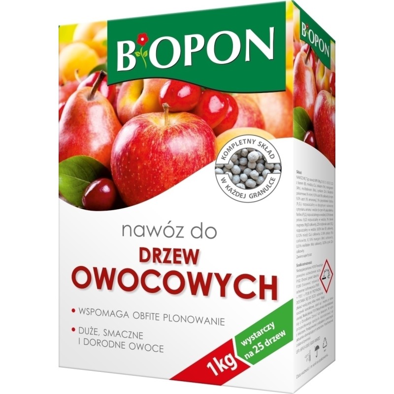 NAWÓZ BIOPON DO DRZEW OWOCOWYCH 1kg KARTON