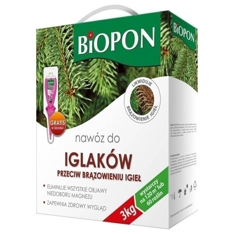 NAWÓZ BIOPON DO IGLAKÓW PBRĄZ.3kg KARTON